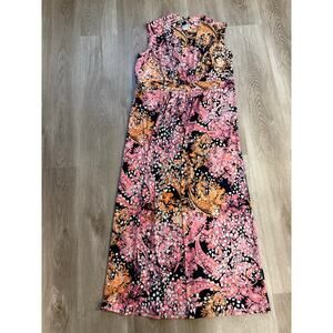 Chico's Jersey Maxi Dress, women's size 2, Floral Paisley Print, size 12 / Large